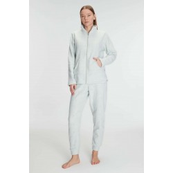 Anıl 11329 Kadın Sweatshirt ve Pantolon Takım Polar Fermuarlı Pijama Takımı