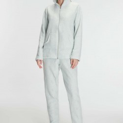 Anıl 11329 Kadın Sweatshirt ve Pantolon Takım Polar Fermuarlı Pijama Takımı