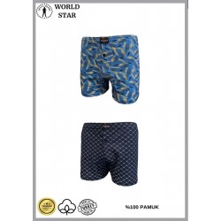 Arias Closet 2'li Likralı Pamuklu Renkli Erkek Boxer