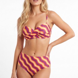 Arias Closet Renkli Straplez Yüksek Bel Bikini Takımı