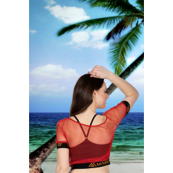 Arias Closet File Kollu Kırmızı Pareo Mayo Üstüne Pareo