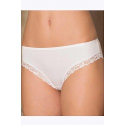 Kadın Modal Pamuklu Ribana Paçası Dantelli Slip (2688)