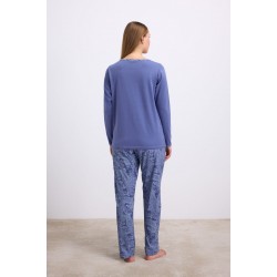 Kadın Uzun Kol T-Shirt ve Pantolon Takım ( 11566 )