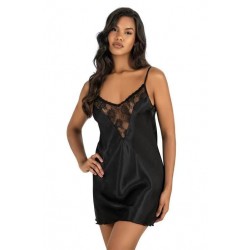 Arias Closet Siyah Kısa Saten Gecelik 8209