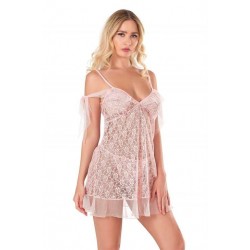 Arias Closet Somon Kısa Tül Gecelik 4126