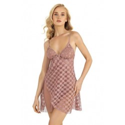 Arias Closet Vizon Kısa Tül Gecelik 4218