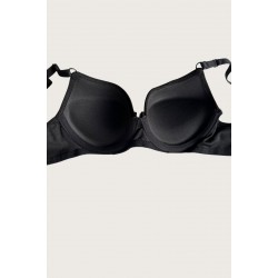 Arias Closet Siyah-Beyaz 2'li Mikro Kumaş Push Up Dolgulu Balenli Günlük Destekli Sütyen